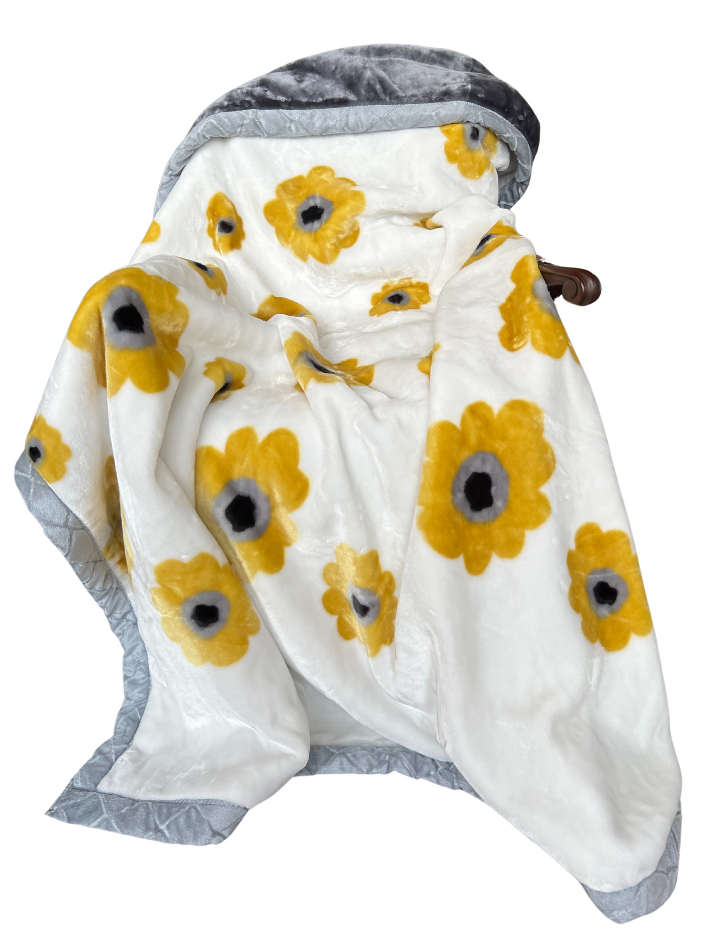 Shawl Blanket with Buttons (60"×40") – Silk‑Touch Double‑Face Fleece | YUGOLD